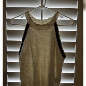 Whistles Size Extra Large (XL) Whistles Women's Beige Knit Halter Neck Tank Top